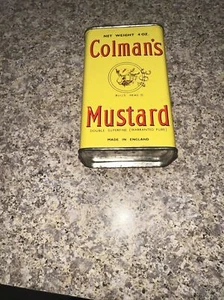 Vintage 4 oz Colman's Mustard Tin FULL Never Used - Picture 1 of 7