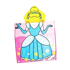 PONCHO ASCIUGAMANO MARE BAMBINA CENERENTOLA - Foto 1 di 2