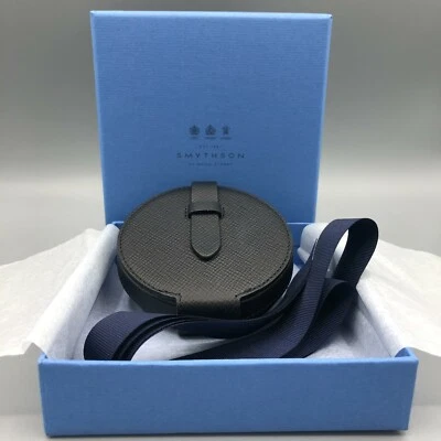 SMYTHSON PANAMA Circle Coin Purse,  Black Leather, RRP:£195! New With Box  - Image 1 of 4