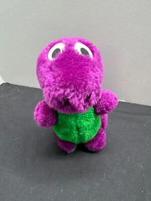 Vintage Purple Unmarked Plush Dinosaur Toy 7" Purple & Green Stuffed Animal For  - Image 1 of 4