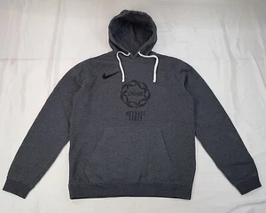 NIKE ENGLAND NETBALL SIZE MEDIUM 14UK WOMENS GREY COTTON PULLOVER HOODIE JUMPER - Picture 1 of 24