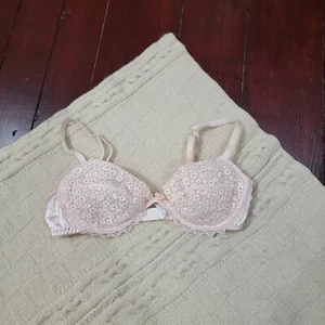 Sujetador Demi Sujetador Vintage Cacique Encaje Ligeramente Forrado Bajo Alambre Rosa Talla 34B - Imagen 1 de 7