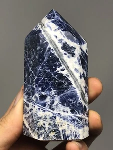 Sodalite 6.8oz Tower Point Calcite Healing Energy Generator Reiki Intuition N11 - Picture 1 of 12