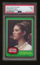 1977 Topps Star Wars Princess Leia Organa Carrie Fisher #221 PSA 7 NM