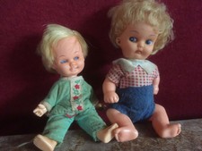 VINTAGE X 2 SMALL MINIATURE DOLLS