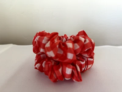 Slip Silk 2  Large Scrunchies White/Red Color NEW - Image 1 of 2