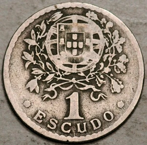1931 PORTUGAL 1 ESCUDO (SECOND KEY DATE!) - Picture 1 of 2
