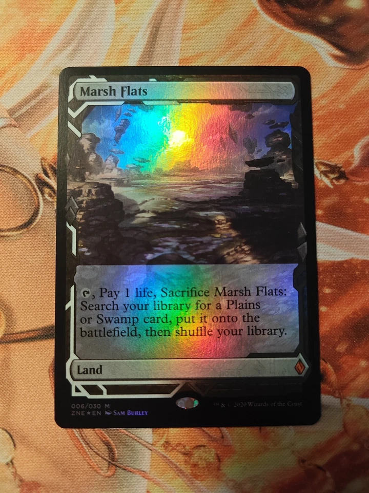 Marsh Flats - Zendikar Rising Expeditions (ZNE) -foil -nm - Image 1 of 1