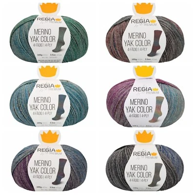 REGIA PREMIUM - MERINO YAK COLOR - Wolle - 100g - LL 400m - (13,95€-15,70€/100g)