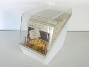 Weight Watchers Recipe Cards & Index Plastic File Storage Case Retro Vtg 70s 80s - Picture 1 of 5