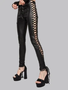 Widow Hand Of Doom Lace-Up Leggings - Picture 1 of 2