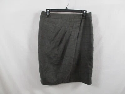 Falda para mujer New York Company 0 gris a cuadros recta botón corto poliéster Foto 1 de 4