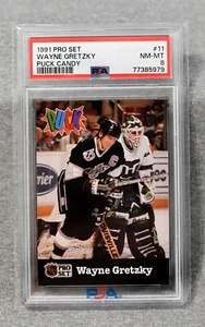1991 Pro Set Puck Candy Wayne Gretzky #11 - PSA 8 - Rare in high grade! (no 10s) - Picture 1 of 1