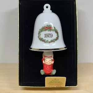 Hallmark 1979 "The Bellswinger" Porcelain Ornament Tree Trimmer Ceramic Bell Box - Picture 1 of 4