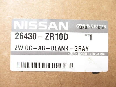 Genuine OEM Nissan 26430-ZR10D Overhead Console w/ Map Light Gray 2007-09 Titan - Image 1 of 4