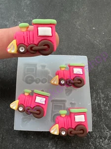 Baby cartoon train handmade silicone mold SMALL for crafts - Picture 1 of 7