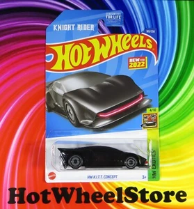 2022  Hot Wheels   Black   HW K.I.T.T. CONCEPT   Exotics  Card #185  HW32-071722 - Picture 1 of 7
