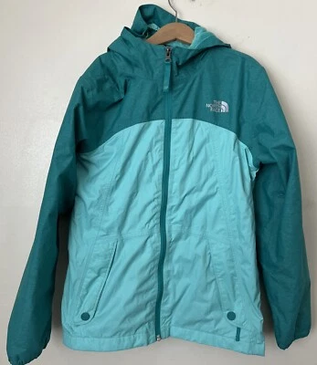 Chaqueta The North Face Dryvent Cálida Tormenta Forrada de Vellón Lluvia 14 16 L Niñas Azul Foto 1 de 4