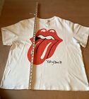 ROLLING STONES 1989 Tour H&M Logo off white t Shirt XL