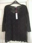 Ladies Marks And Spencers Per Una 2 Part Black Lace Top Size 14 Cami Vest Inner