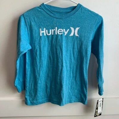全新带标签 Hurley Kids Heathered 蓝色 One and Only 长袖 6 码 — 第 1/4 张图片