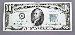 1950-A $10 PHILADLEPHIA  FEDERAL RESERVE NOTE ~ CHOICE CRISP UNCIRCULATED - Picture 1 of 2