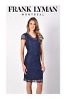 Frank Lyman Style 218324 UK Size 10 Navy Lace Dress Original Price £256.00