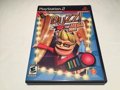 Buzz! The Mega Quiz (Playstation PS2) Black Label Original Complete Nr Mint! - Image 1 of 3