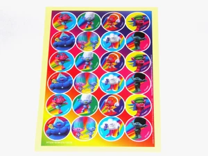Poppy Creek Biggie Branch etc., One Sheet 24 Stickers of DreamWorks Film Trolls - Picture 1 of 1