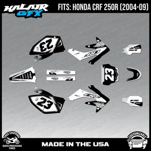 Graphics Kit for Honda CRF250R (2004-2009) CRF 250R Evader Series - White - Foto 1 di 4