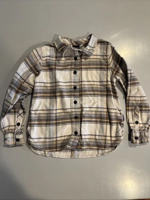 New Without Tags Girl's Patagonia Flannel Shirt Button Down Fjord Size S (7-8) - Image 1 of 4