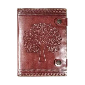 Matr Boomie Aranyani Tree of Life 5x7 Refillable Leather Journal - Picture 1 of 4