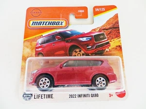 MATCHBOX 54/125 '2022 INFINITI QX80' PLUM. MIB/BOXED/CARDED - Picture 1 of 4