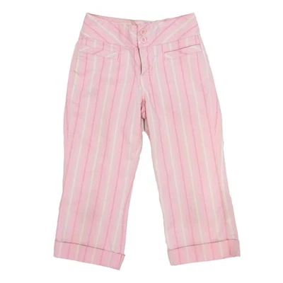 Limited Too Vintage Y2K Little Girl’s Pink Striped Capri Pants Size 8 - Image 1 of 4