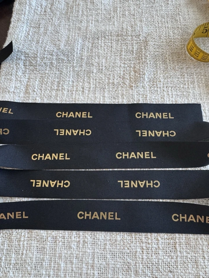 Chanel Black Ribbon 1 IN wide (3cm) - 180 in length total (3yards) - Image 1 of 4