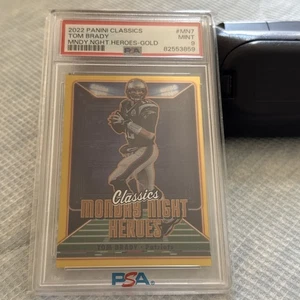 2022 Panini Classics Gold Monday Night Heroes SP #9/99 PSA 9 (MINT) Tom Brady - Picture 1 of 5