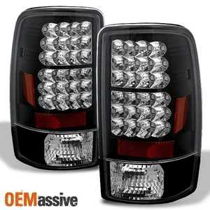 Fits Black 2000-2006 Suburban Tahoe Yukon LED Tail Lights Pair Driver+Passenger - Picture 1 of 4