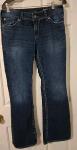 SILVER JEANS SUKI SURPLUS BOOTCUT Women's SZ 30/32 (31/31) Low Rise Dk Wash - Picture 1 of 10
