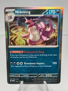 Tarjeta Pokémon Nidoking Holo 034/165 Escarlata y Violeta 151 - Imagen 1 de 1