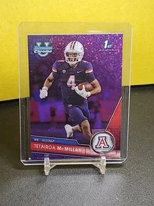 2023 Bowman University Chrome - Tetairoa McMillan #68 Purple Refractor /399 (RC) - Picture 1 of 3