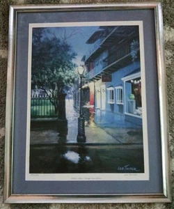 Lee Tucker LE Signed & Framed Art Print "Pirate's Alley" Vintage New Orleans - Picture 1 of 6