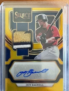 JEFF BAGWELL #AM-JB 2024 PANINI SELECT GOLD PRIZM RFRACTOR PATCH AUTO 01/10 - Picture 1 of 2