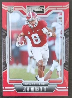 John Metchie III #14 2022 Panini Chronicles Draft Picks Playbook RC Rookie Card - Image 1 of 3