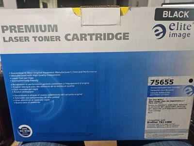 TN-110BK Black Toner Laser Cartridge New sealed box ELITE image  - Image 1 of 3