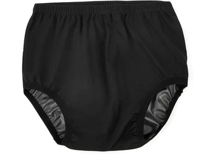 Cubierta de pañal/pantalones de plástico para adultos ~ XL negro ~ usar sobre tela o desechables - sin fugas Foto 1 de 4