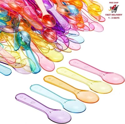 1000 cucharas de degustación de colores, minicucharas de plástico desechables - Image 1 of 4