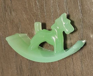 Vintage Jadeit Glas Scottie Hund Tintenlöscher 3,5" lang - Bild 1 von 7