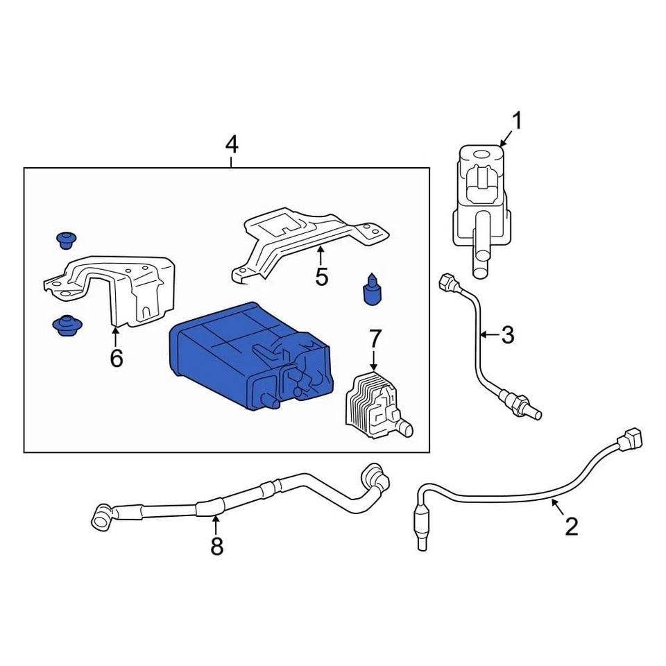 For Toyota Camry 2012-2017 Toyota 7774006220 Vapor Canister - Image 1 of 1