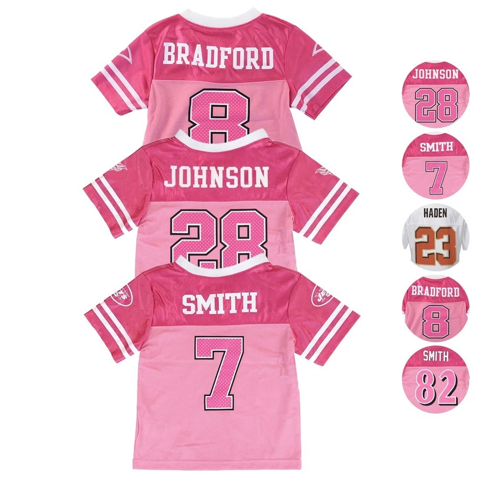 NFL Mid Tier Fashion Toddler Girls Pink Team Player Jersey Collection (12M-4T) - Image 1 of 1
