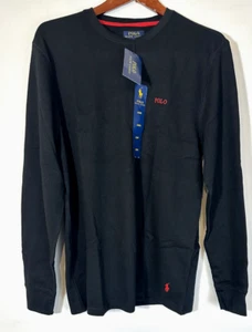 Polo Ralph Lauren Men’s Big & Tall 3XL Thermal Cotton Sleep Shirt - Black NWT - Picture 1 of 5